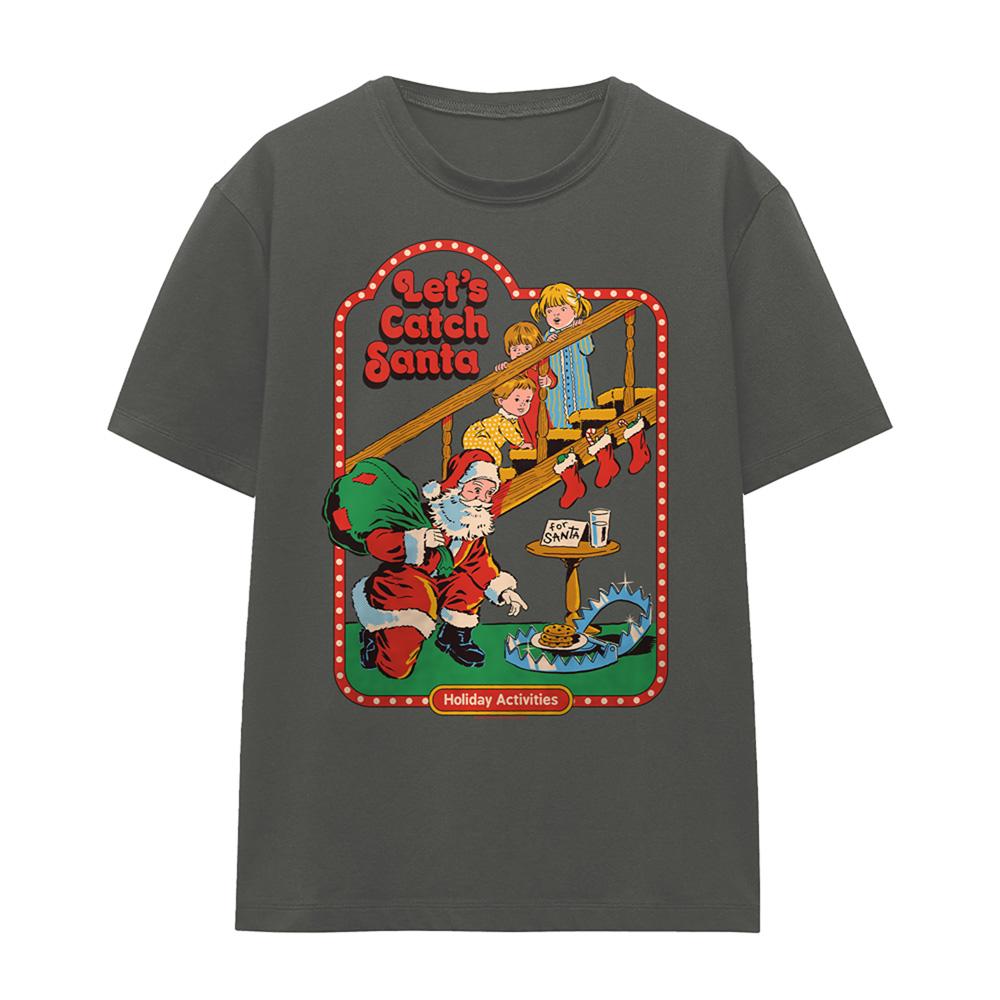 Steven Rhodes Womens/Ladies Let´s Catch Santa T-Shirt
