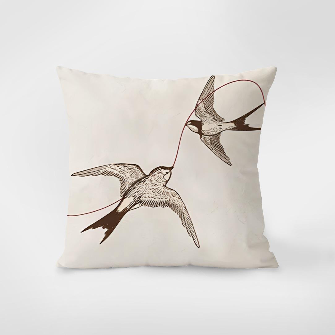 

Декоративная наволочка с цветочным узором «Ласточка» для спальни, гостиной, квадратная подушка, наволочка 50x50cm