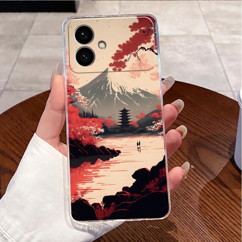 Phone Case For Samsung Galaxy S26 Edge Bumper Soft Silicone TPU Clear Casing Ins Style Flower Floral Painted Shockproof Cover