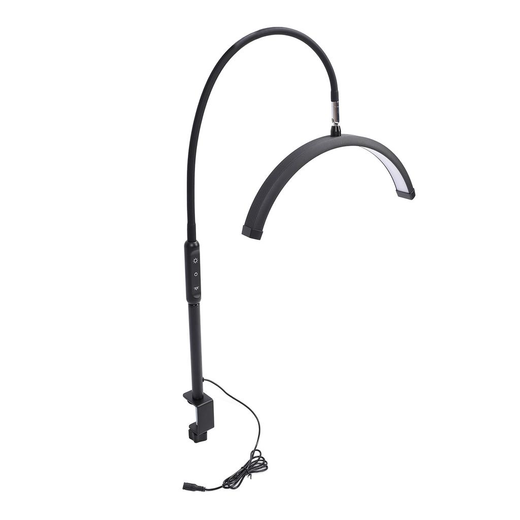 Halbmondförmige Wimpernlampe Tragbare LED Beauty Tisch Nageltischlampe mit Klemme für Wimpernverlängerung