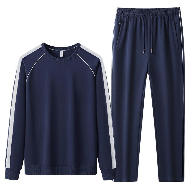 Sportbekleidungsset für Herren, Atmungsaktiv, Locker, Übergröße Lässiges Stehkragen-Sweatshirt und Sweatpants