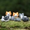 1Pc/6Pcs Funny Meow Cat Planter Miniature Landscape Mini Doll Balcony Decorative Planter Home Decoration