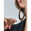Fashion Exaggerated Leopard Print Big Circle Earrings Female Stylish Sexy Geometric Earring Eardrop Ear Stud Earring Accessories