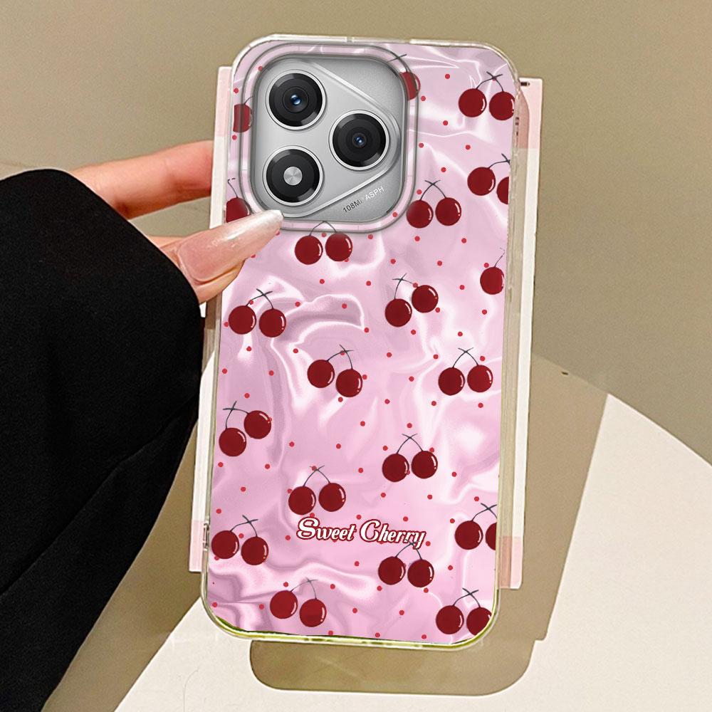 

Летний чехол для телефона с вишней для женщин и девушек для Honor 400 200 90 Smart Pro Magic7 6 5 70 Lite X9a X9c X8b X8a X8c X7c X6c Honor 400 белый