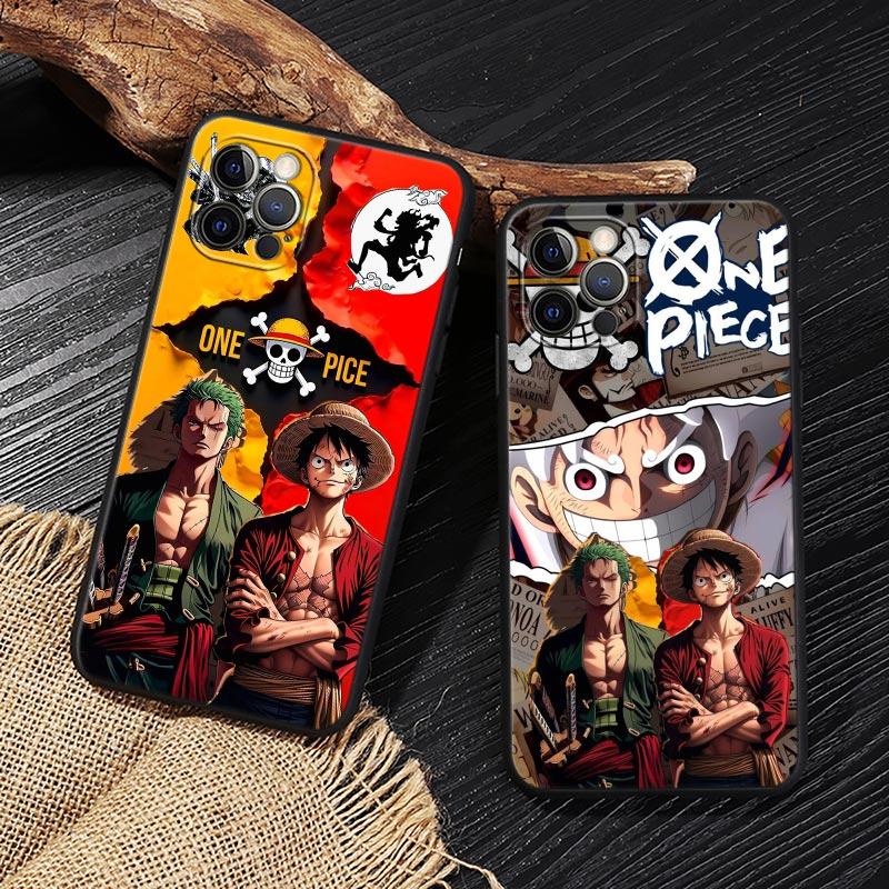 Luffy Zoro Anime One Pieces Funda For Iphone 17 Case For iPhone 16 15 11 12 13 Mini 17 Pro Max 16 15 Plus 17E 16E Air Soft Cover