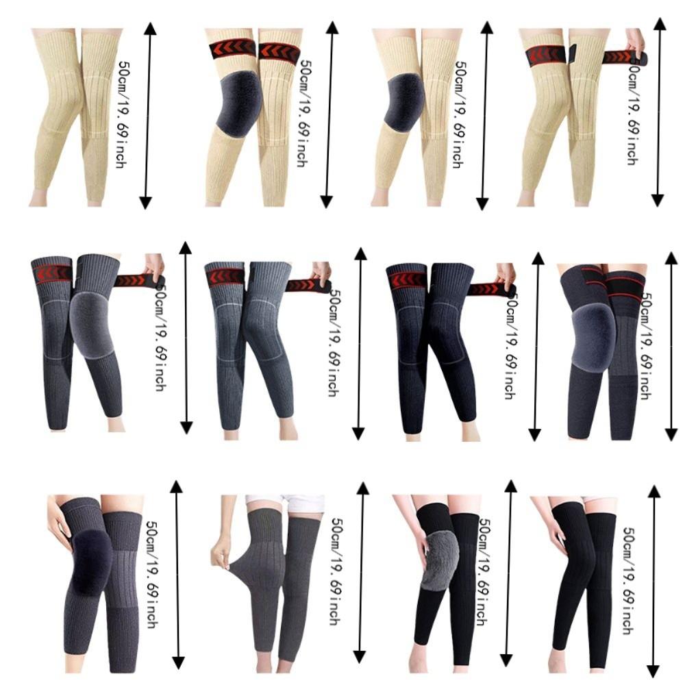 Elastic Thick Knee Protector Cold-proof Thermal Leg Warmers Winter Knee Cover Arthritis