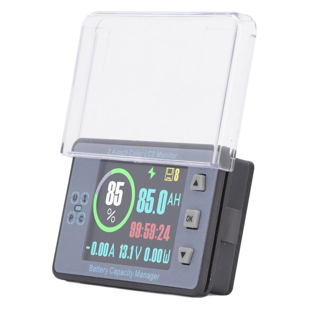 2.4in Smart Battery Monitor High Accuracy LCD Display Voltage Current Capacity Meter 120V 200A