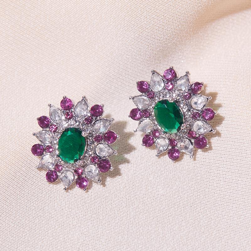 

Роскошные Сладкие Блестящие Серьги-гвоздики с Полным Цирконом для Женщин Модные Цветочные Свадебные Трендовые Циркониевые Аксессуары для Вечеринки в Подарок