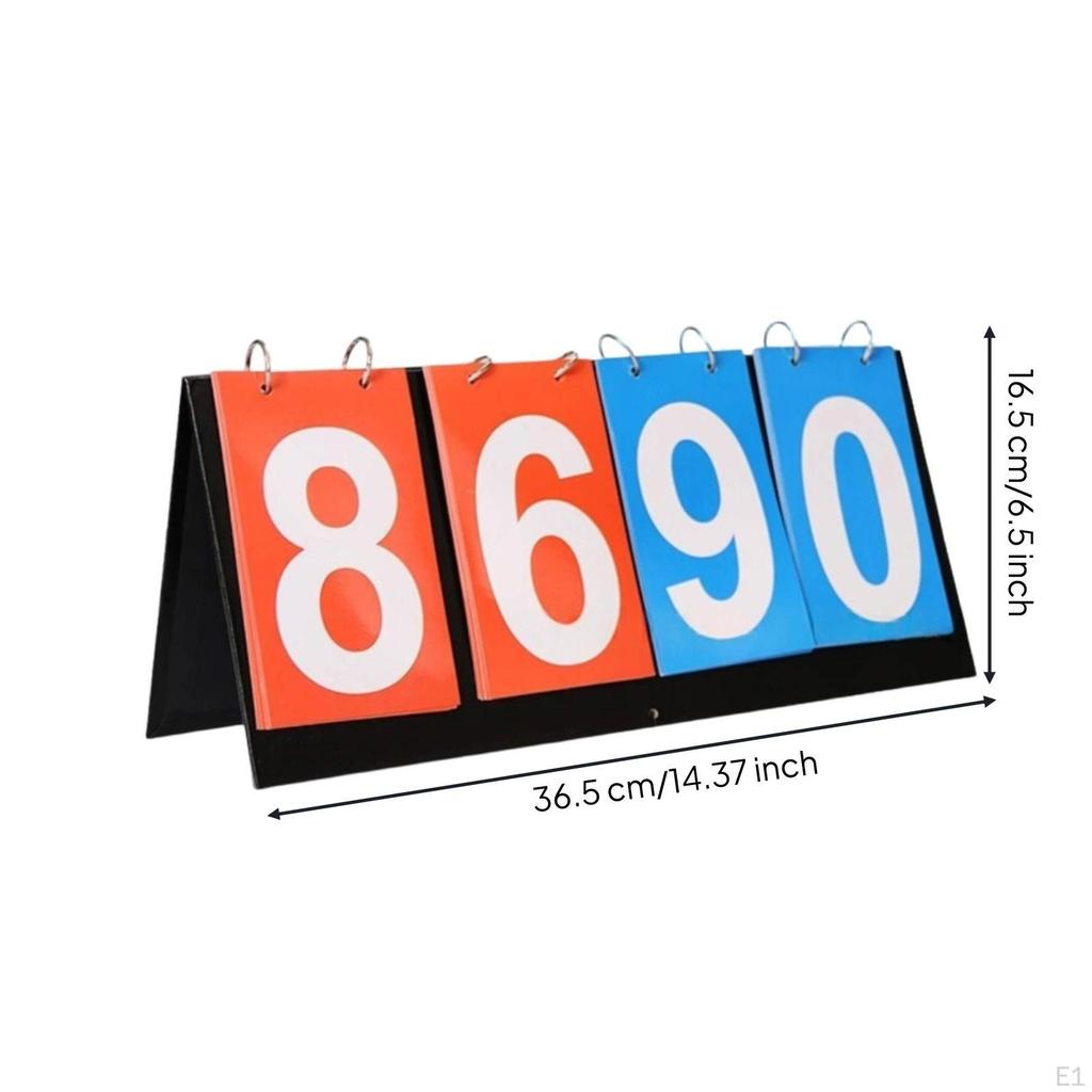 Flip Scoreboard 4Digit Tabletop Foldable Score Turner for Referees,
