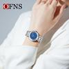 OFNS Women's Waterproof Rhinestone Luxury Quartz Watch with Roman Numerals