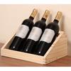 Wine Rack 3 Bottle Pine Wood Versatile Wine Storage Shelf Display Organizer for Home Restaurant Bar