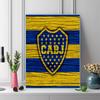 Boca Juniors logo Pattern  3pcs 100% Round Full Drill 5D DIY Diamond Painting Embroidery Cross Stitch Rhinestone Décor