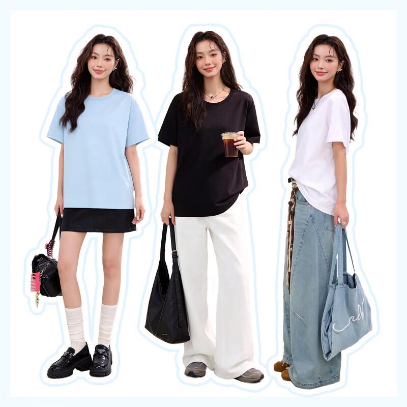MJ STYLE Women's Pure Cotton Short-Sleeve T-Shirt