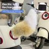 Electric Wagging Tail for Car USB Rechargeable Fox Tail Decoration with Remote Control