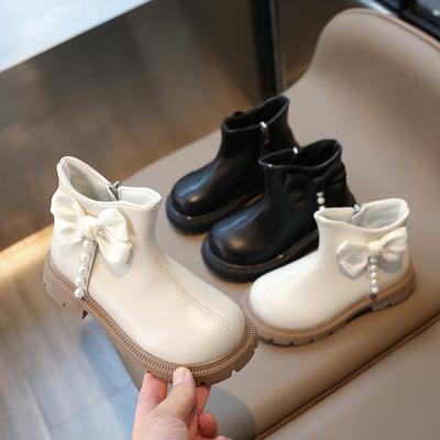 Νέες Μπότες Πριγκίπισσας για Κορίτσια Φθινόπωρο Χειμώνας Γλυκό Κόκκινο Παιδικές Μπότες Μόδας Καθημερινές Ευέλικτες Κομψές Παιδικές Μπότες Αστραγάλου Στρογγυλή Μύτη