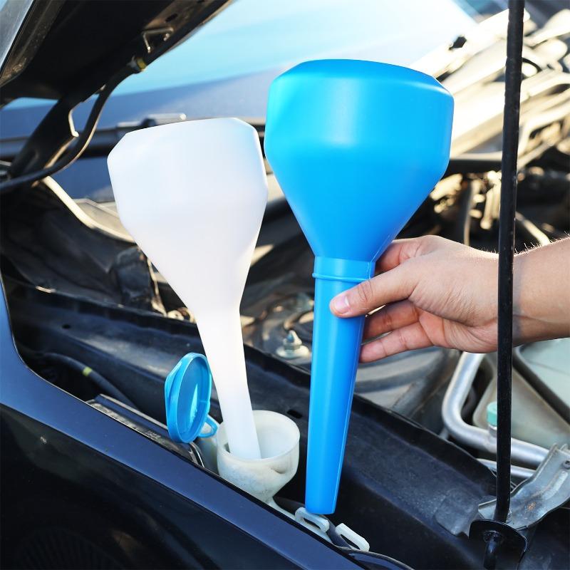 Universal Car Hands-Free Fuel Funnel Portable Fuel Filters Auto Oil Filling Tools Accessories Hands-Free Fuel Funnels blue/white