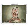 DIY Diamond Painting Cross Stitch Dog Diamond Embroidery Animal Full Round Diamond Pictures