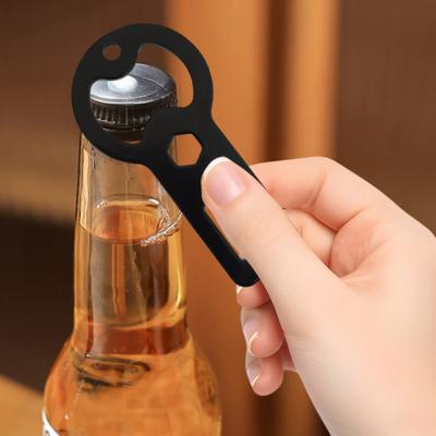 Tragbarer Flaschenöffner mit Schlüsselanhänger & Lanyard Edelstahl Bierflaschenöffner Stilvoll