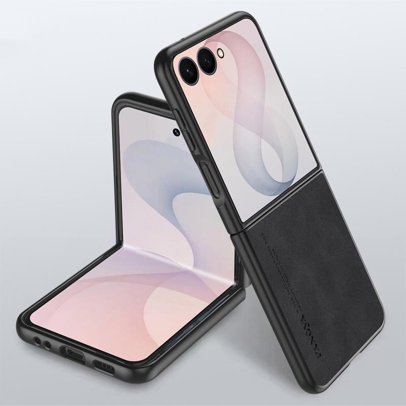 For Samsung Z Flip 8 7 6 5 4 3 Phone Case Matte Suede Leather Silicone Bumper Shockproof Protection Cover For Samsung Z Flip8