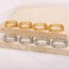 2022 Trendy Hollow Roman Numeral Ring Stainless Steel Love Heart Finger Rings Geometry Brand Jewelry Women Size 7-9