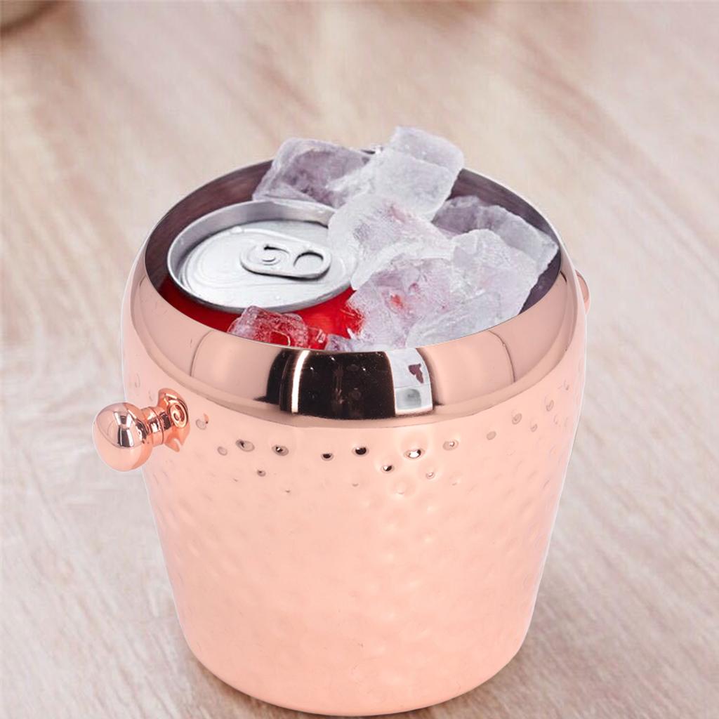 Bucket 1000ml Elegant Stainless Steel Portable Widely Used Ice Bucket for Bar Party
