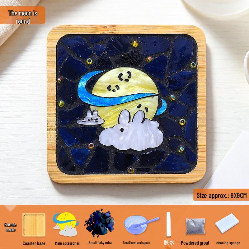 Mosaic Coaster DIY Kit: Creative Handmade Collage Art Set