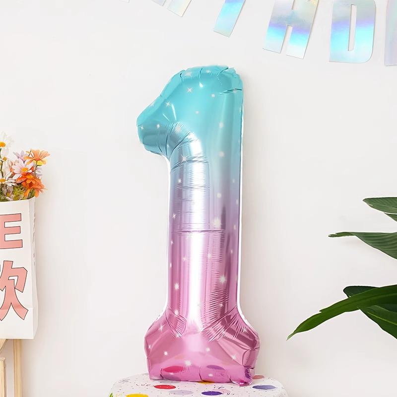 40 Zoll Traum Sternenhimmel Geburtstag Digitaler Aluminiumfolienballon Kinder Baby Geburtstagsfeier Szenendekoration