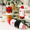 Christmas Wine Bottle Cover Knitted Wine Bottle Bag Hristmas Dinner Table Decoration Sweater For Wine Bottles New Year Party