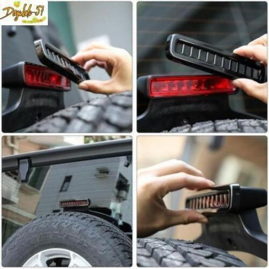 Glossy Black High Brake Light Lamp Cover Trim Fit For Jeep Wrangler JL 2018-