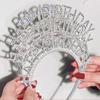 Birthday Gift Zinc Zinc Alloy Birthday Hair Hoop Rhinestone Crown Female Jewelry Happy Birthday Headband