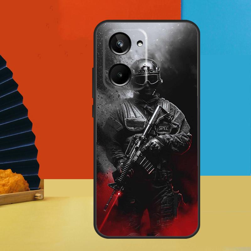 Army Soldier Special Forces For Realme GT Neo 5 GT3 GT5 9 10 11 12 Pro Plus C25s C21Y C30 C31 C33 C35 C51 C53 C55 Case