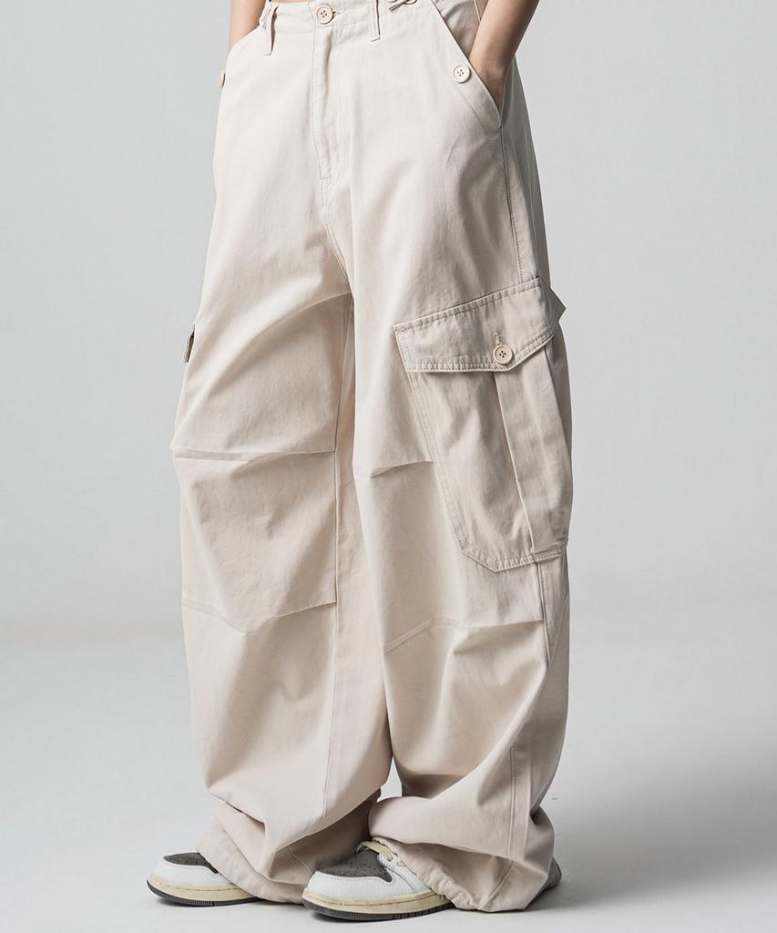 AVANDRESS Enter Wide Cargo Cotton Pants - 6Col (A Type)