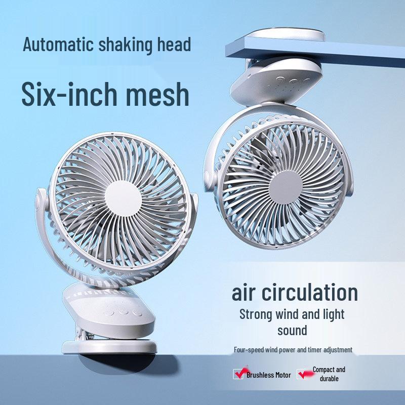 USB Rechargeable Silent Clip-On Fan for Dorms and Offices 0mAh