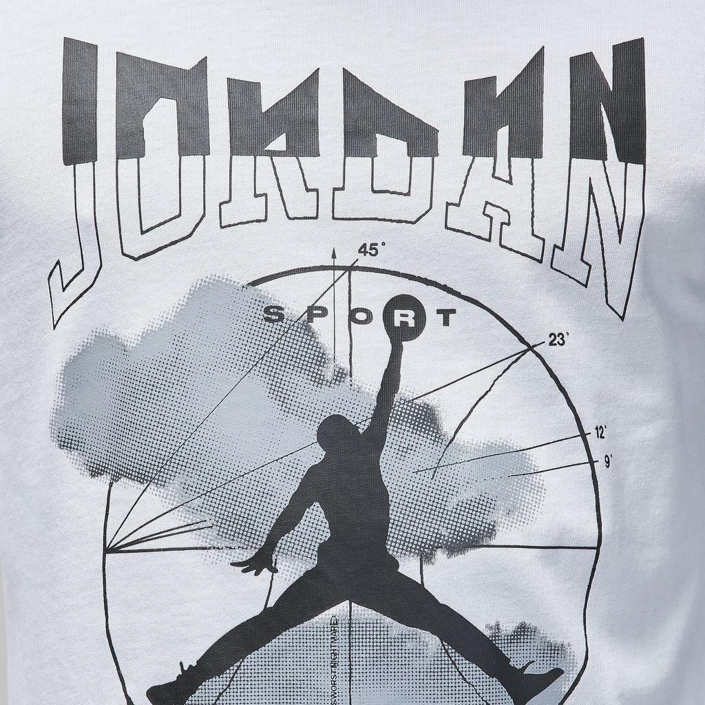 Jordan Sport Logo Letter Print Long Sleeve T-Shirt Men Tops White FD7004-100