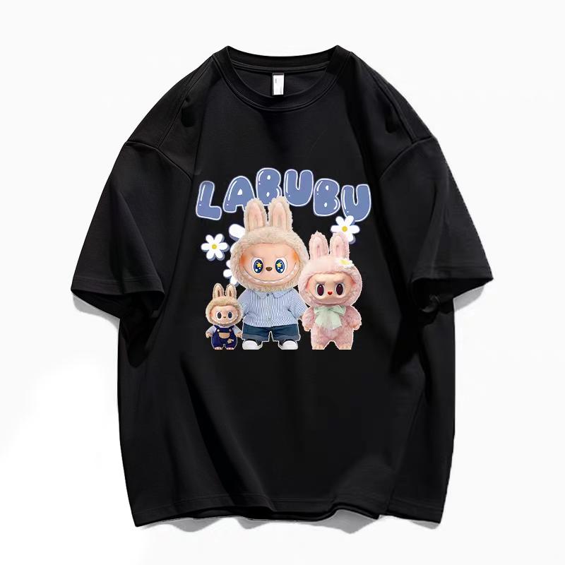 

Новая Горячая Футболка с Принтом LaBuBu для Женщин Популярная Футболка с Коротким Рукавом Семейный Образ Парная Одежда Топ 160