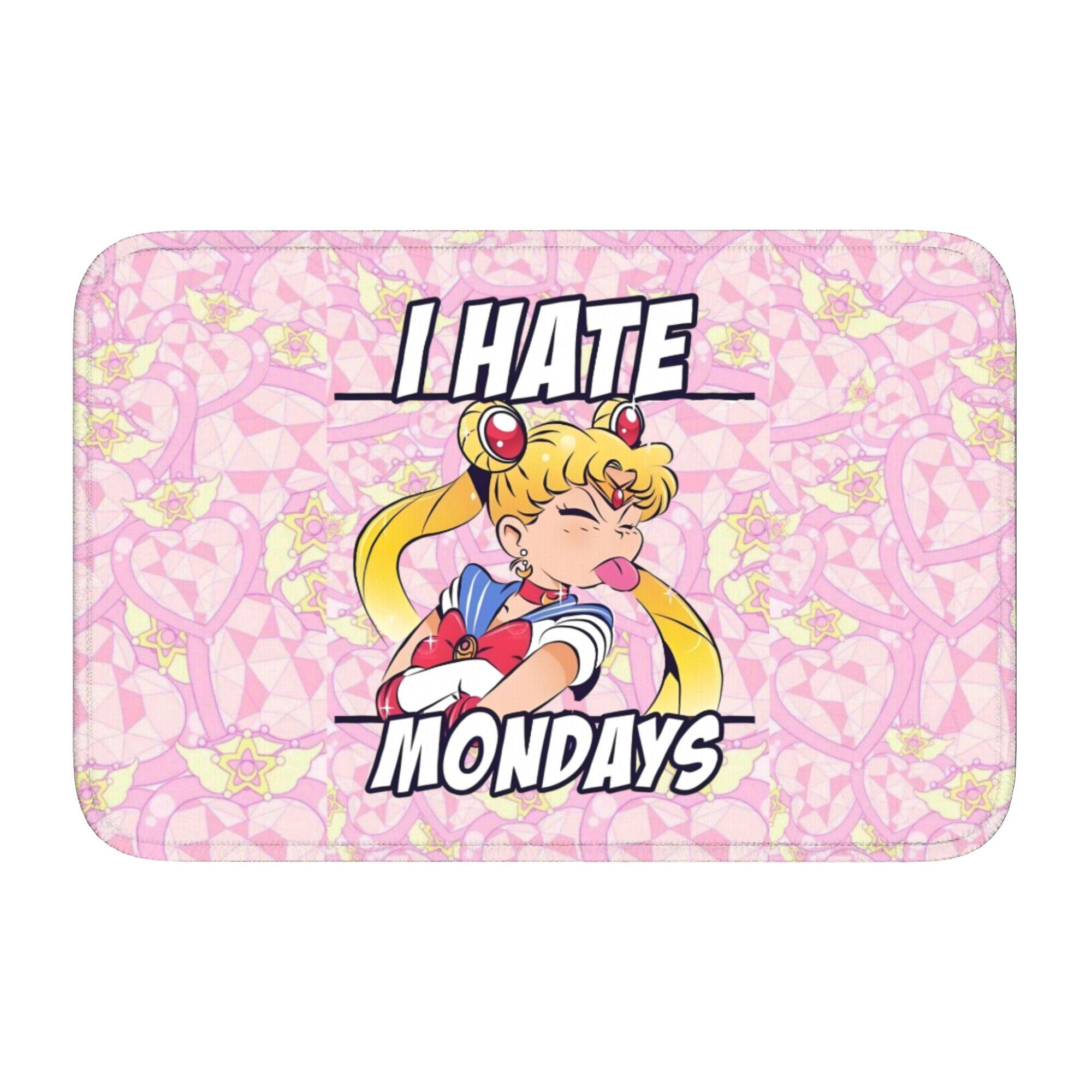 

Sailors Moons Cute Cartoon Front Door Mat Anti-Slip Indoor Quick Dry Anime Doormat Living Room Entrance Rug Carpet Footpad 60cm x 90cm