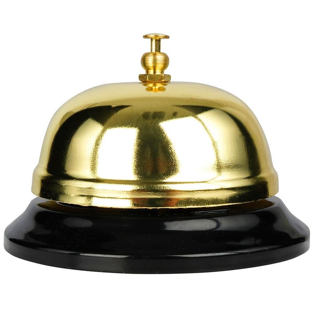 Gold table bell 8.5x6 cm
