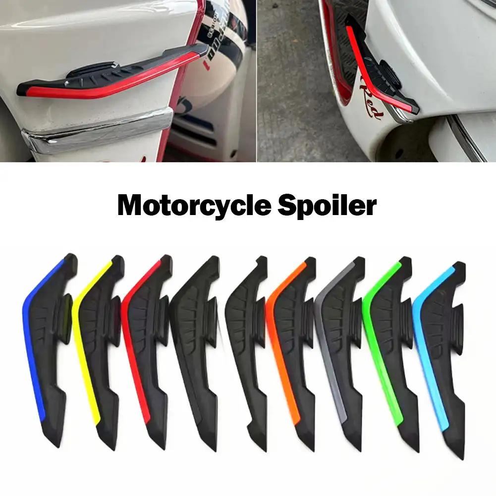 2 Stück Motorrad Feste Vordere Verkleidung Winglets mit Klebe-Dekoraufkleber Aerodynamisches Flügelset Vordere Seiten-Spoiler-Winglets