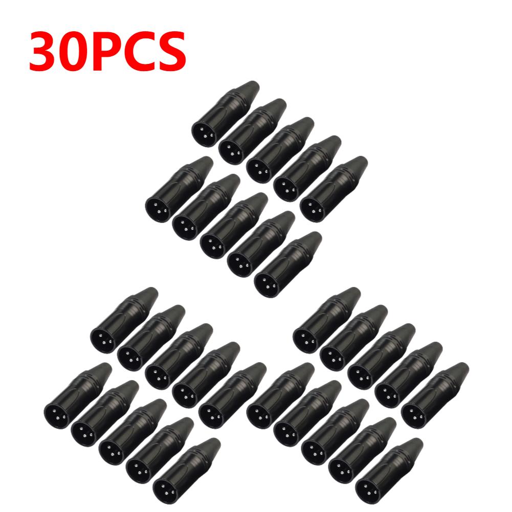 10-50Pcs DIY Microphone XLR 3Pin Male Plug Connector Cable Solder Plug MIC Adapter Stage Light for Mixer Amplifier DVD