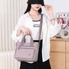 Borsa Tote Versatile in Nylon con Tasche Multiple con Zip Tracolla Regolabile Borsa a Spalla Casual per Donne Quotidiana