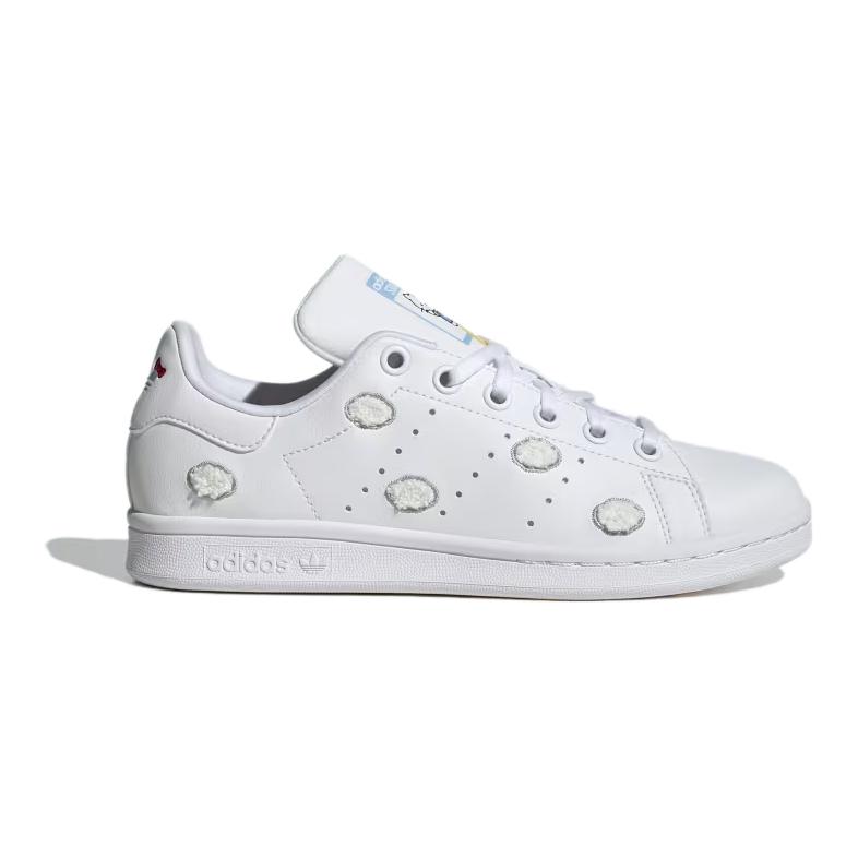 adidas Hello Kitty x Stan Smith J Embroidered Clouds Kids Sneakers White Cloud-White Grey-One IF7022