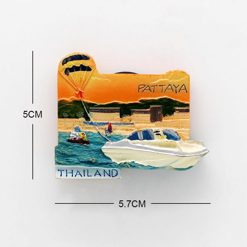 Thailand Pattaya Elephant Shrimp Soup 3D Magnetic Refrigerator Paste Souvenir Bangkok Fridge Magnets Collection  Home Decoration