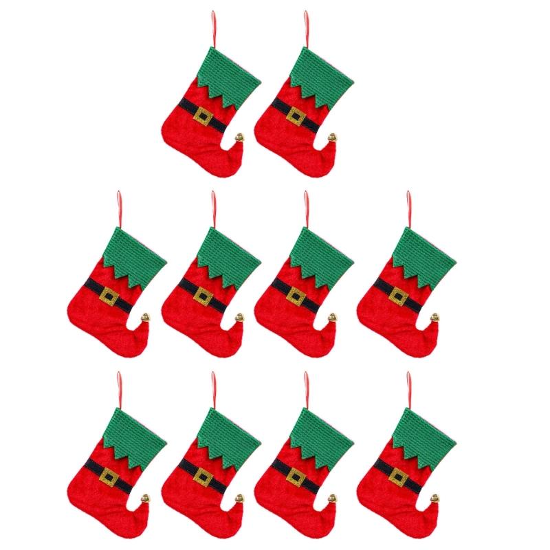 Festival Spotted Christmas Stockings Christmas Gathering Essential Stylish Hanging Stockings with Adjustable Belts