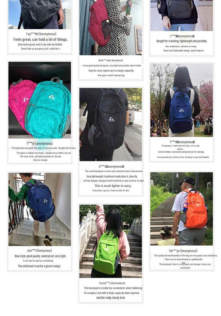Lightweight Foldable Outdoor Backpack for Travel, Sports, Hiking, and Camping