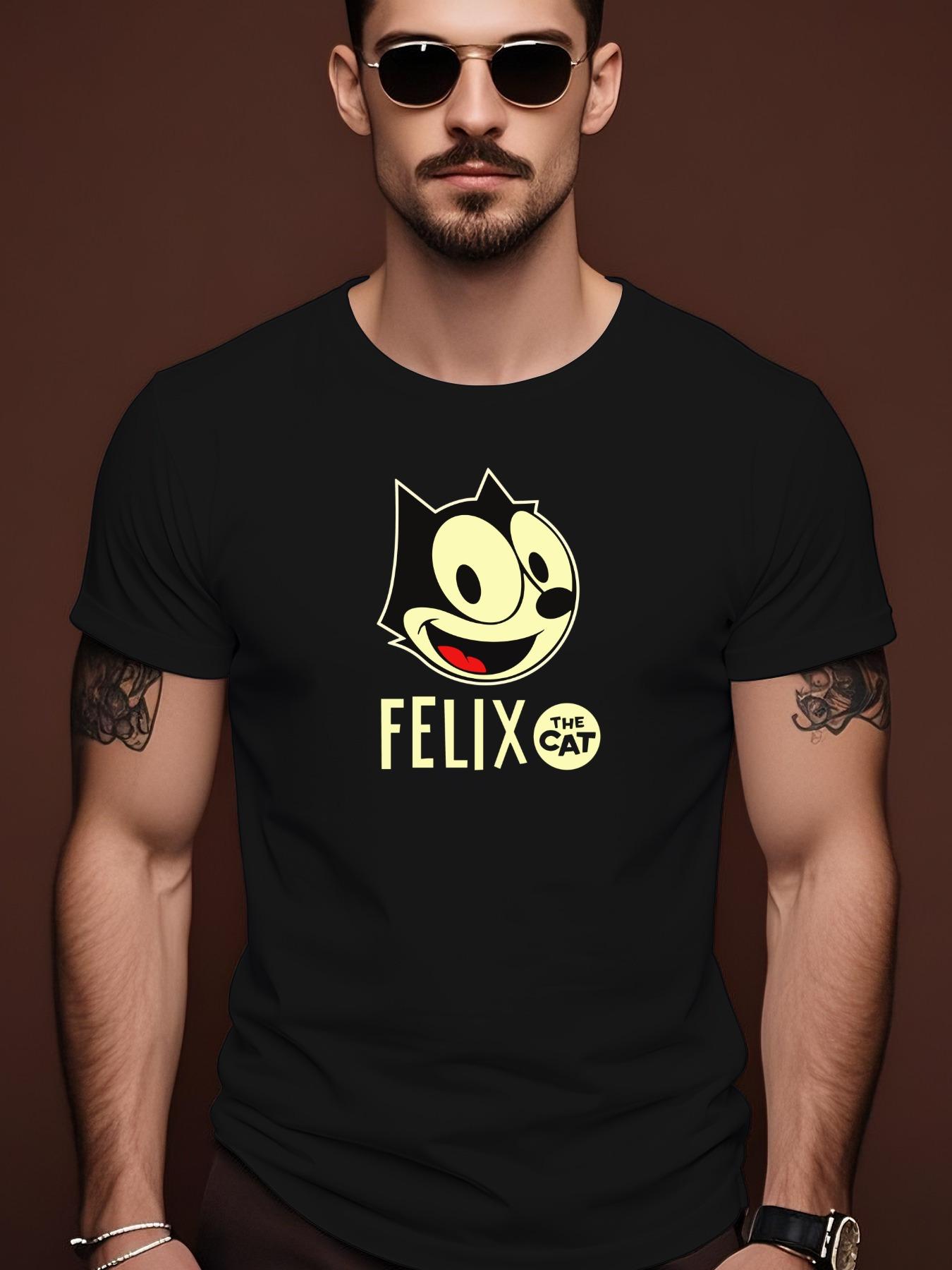 Felix the Cat Graphic Tshirt Graphic Black Casual Tshirt ... L