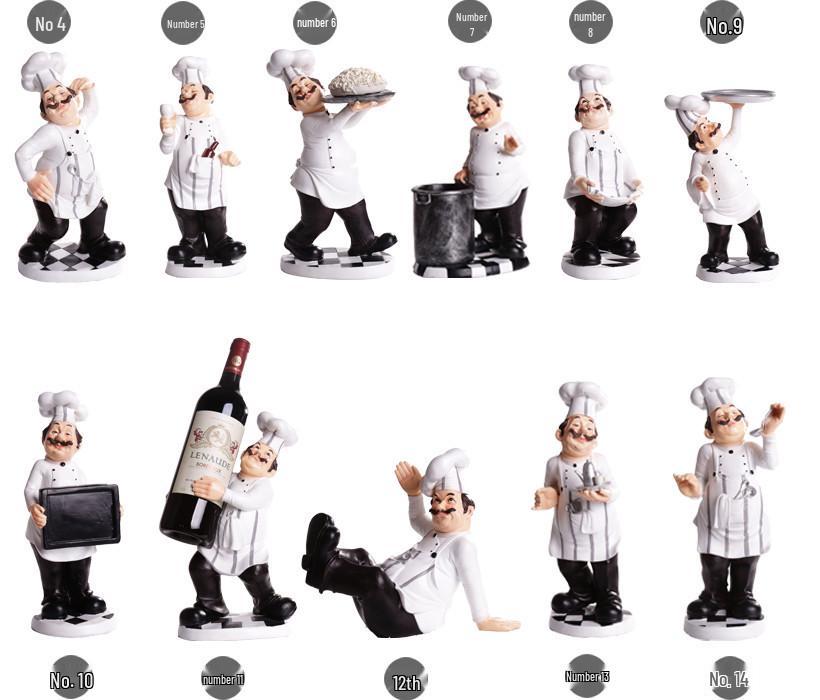 American Chef Doll Soft Figurine - Dessert & Pastry Shop Display Model