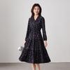 SOFSIL French Elegant Floral V-Neck Midi Dress