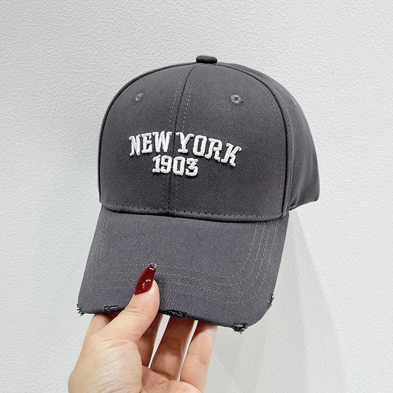Gorra de Béisbol Bordada con Letra, Visera Curva Ajustable Protector Solar Versátil Sombrero de Camionero de Verano