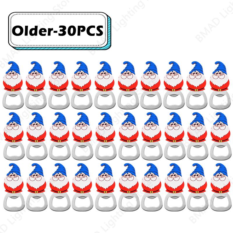 Christmas Beer Opener Santa Snowman Bottle Openers Silicone Stainless Steel for 2025 Christmas Party Decor Supplies