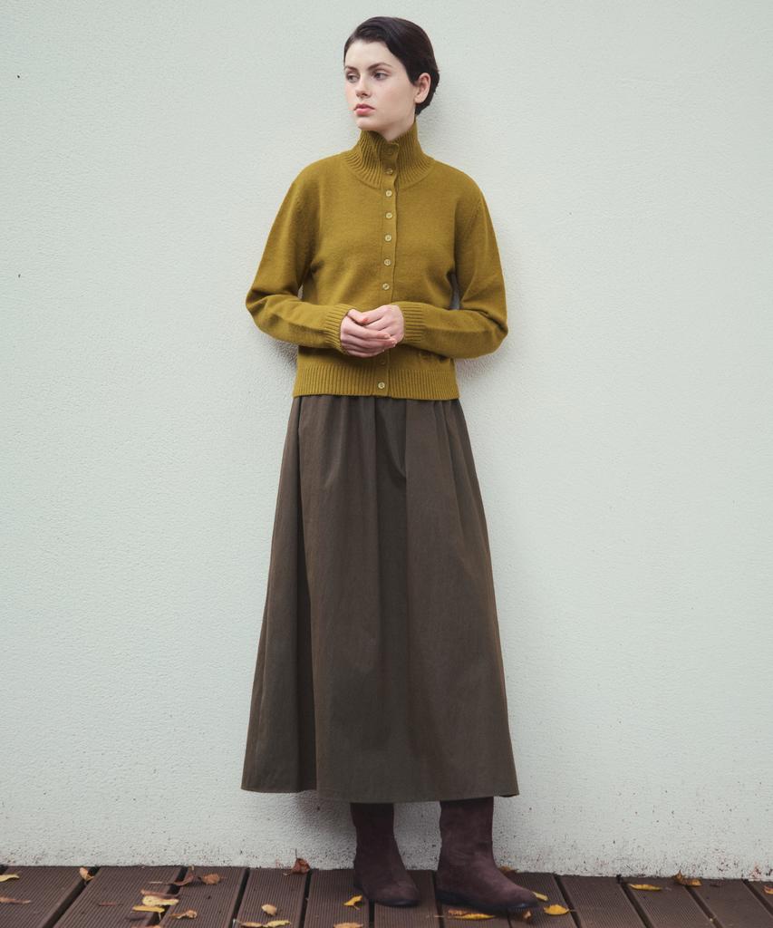 Wednesday Oasis For Woman Slow Flare Long Half-Banding Skirt_Brown(W25-Sk02)
